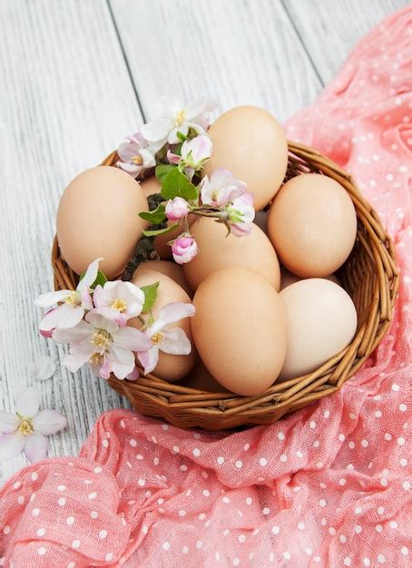 Premium Photo Easter Eggs And Apple Blossom