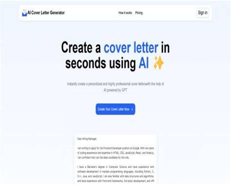 AI Cover Letter Generator Review Pricing And Features Aisys Pro