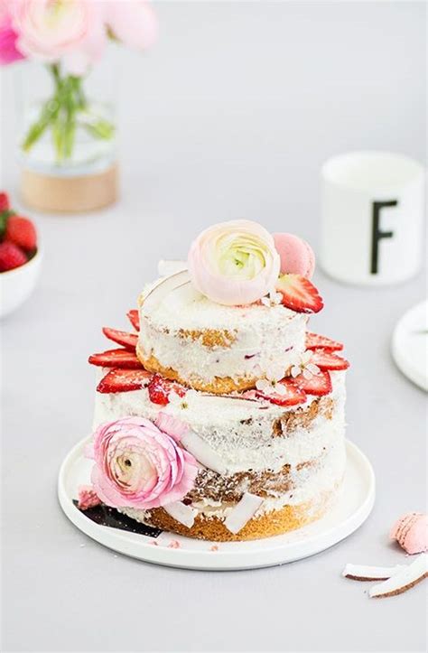 Erdbeertorte Im Naked Cake Style Fein Und Fabelhaft Kuchen Und