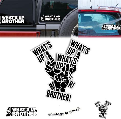 What S Up Brother Sticker Whats Up Brother Sticker What S Up Brother Car Sticker Funny Sketch