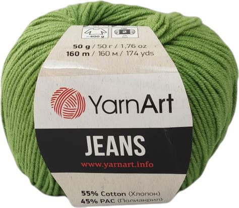 Yarnart Włóczka Jeans 69 Zielony - Ceny i opinie - Ceneo.pl