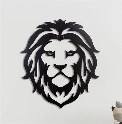 Lion Metal Wall Art, Metal Wall Sculpture, Metal Wall Decor, Home Decor, Lion Head, Metal Sign ...