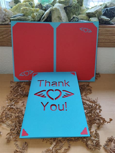 5x7 Soaring Heart Thank You Card Etsy