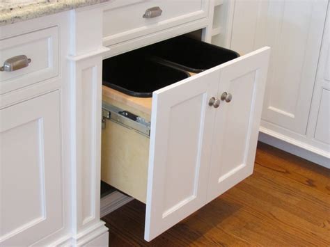 Double Trash Pull Out - Traditional - Boston - by Architectural Kitchens Inc.