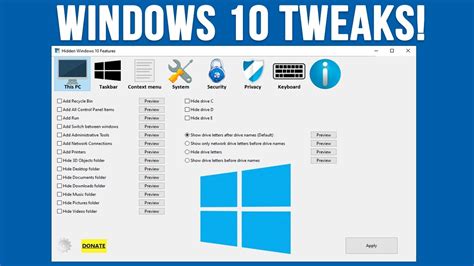 Free Windows 10 Customization And Tweaking App YouTube