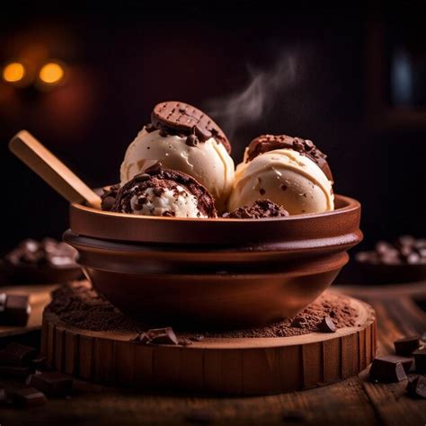 Premium Ai Image A Delicious Chocolate Icecream Cup