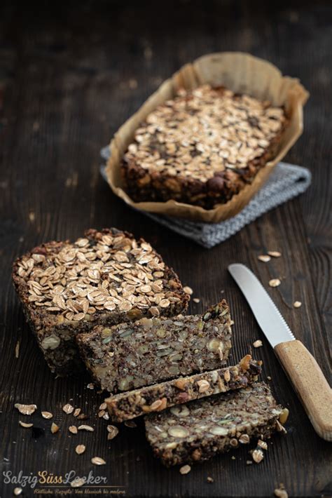 Vollkorn Nussbrot ohne Mehl Salzig Süß und Lecker