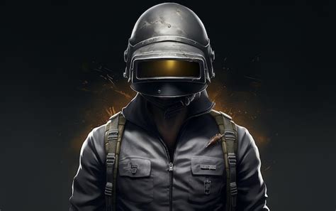 Premium Ai Image Pubg Game Logo With Suited Man