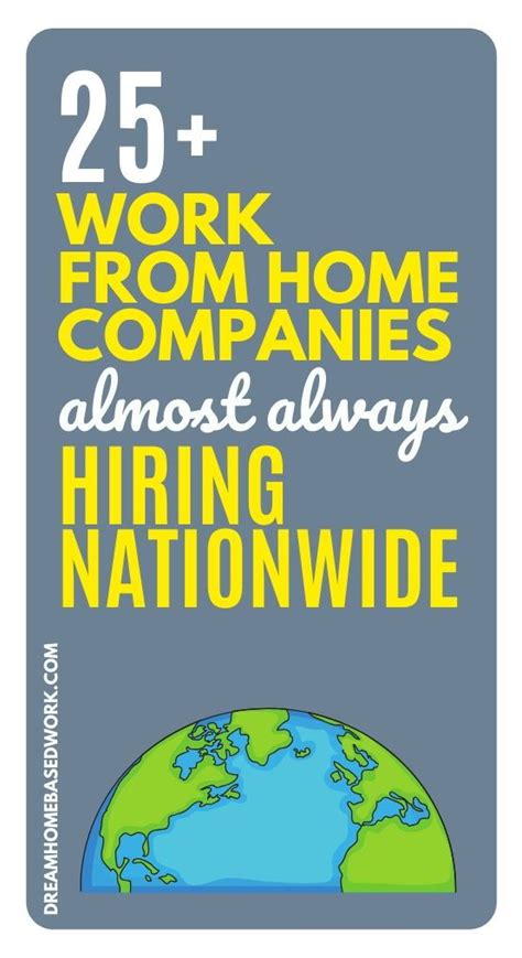 Nationwide Work From Home Jobs 25 Remote Companies Hiring Now Work