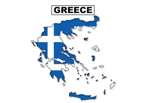 Premium Vector | Greece flag map in vector