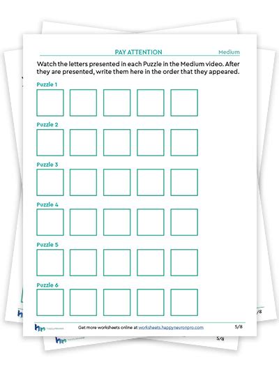 Free Cognitive Worksheets Great For Adults And Kids Pdf Worksheets