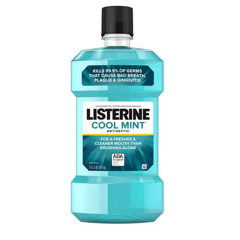 Listerine Cool Mint Antiseptic Mouthwash Bad Breath Plaque