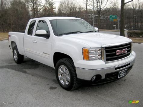 Summit White 2009 Gmc Sierra 1500 Slt Z71 Extended Cab 4x4 Exterior