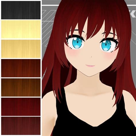 Vroid Textures Natural Hair Colors Texture Pack Hand Drawn Etsy