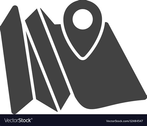 Folded map Royalty Free Vector Image - VectorStock