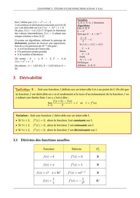 Tout ce qu il faut savoir Étude des fonctions Limites continuité