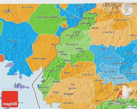 Political Shades 3d Map Of Busia