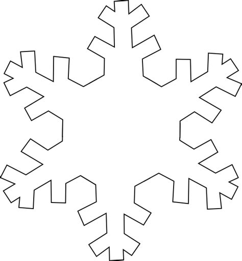 Snowflake Outline Clip Art at Clker.com - vector clip art online, royalty free & public domain