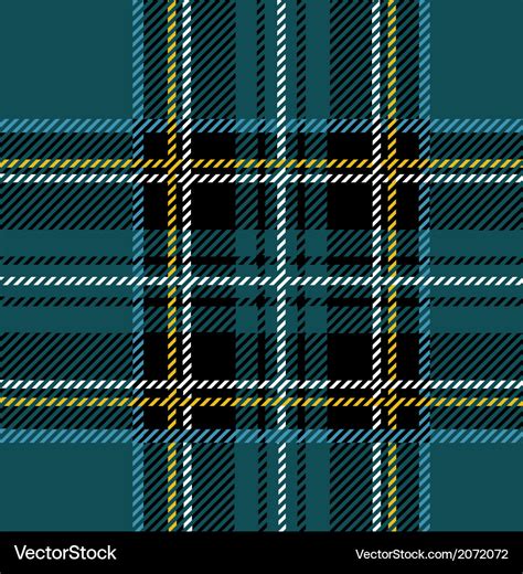 Traditional Seamless Blue Tartan Pattern Vector Image