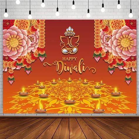 Amazon AIBIIN 7x5ft Happy Diwali Backdrop Indian Festival Burning