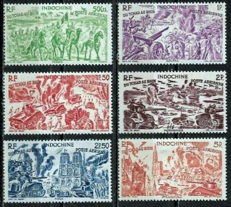 Indochina Sc C Chad To The Rhine Complete Set Mnh