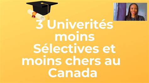 Universit S Moins Ch Res Au Canada Youtube