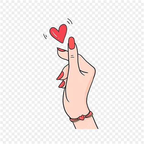 Hand Drawn Heart PNG Image Hand Drawn Finger Heart Heart Love Hand