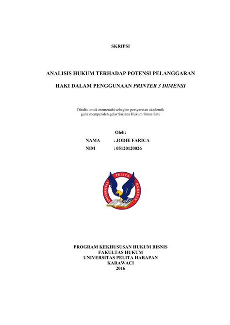 Pdf Analisis Hukum Terhadap Potensi Pelanggaran Haki Repository Uph