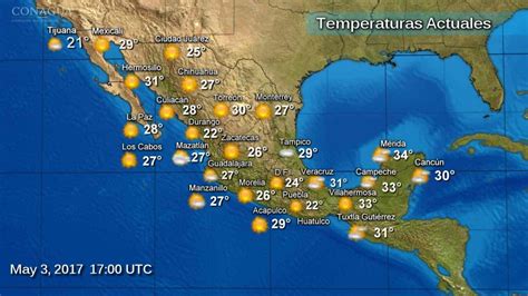 Pron Stico Del Tiempo M Xico Hoy De Mayo Del Frente Fr O Y