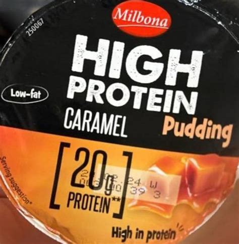 High Protein caramel pudding Milbona kalorie kJ i wartości odżywcze