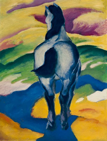 Blaues Pferd II Franz Marc als Kunstdruck oder Gemälde