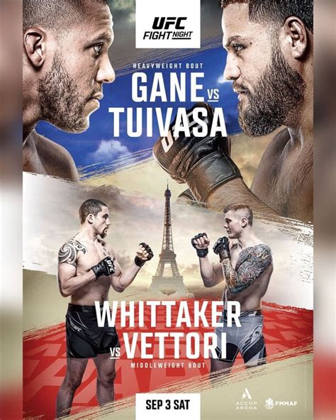 UFC Fight Night 209 Card – All Fights & Details for 'Gane vs. Tuivasa'