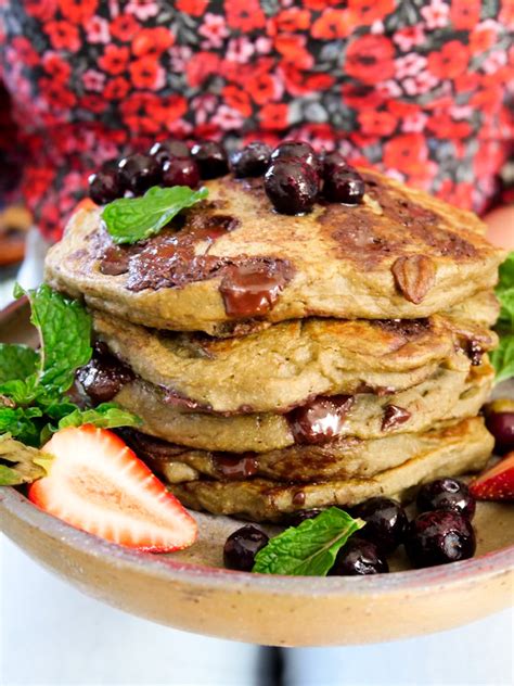 Oatmeal Mint Chocolate Chip Pancakes Dairy Free And Gluten Free