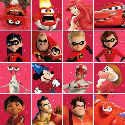 Rojo Disney Disney Collage Disney Colors Disney Movie Club