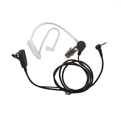 Walkie Talkie 25mm Earpiece 1 Pin Covert Acoustic Tube Earpieces Headset With Ptt Mic