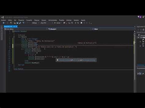 Tablas De Multiplicar Con Ciclo While En Visual Basic Youtube