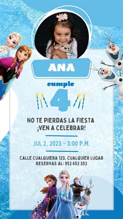 Invitaciones De Frozen Para [editar Gratis] Whatsapp