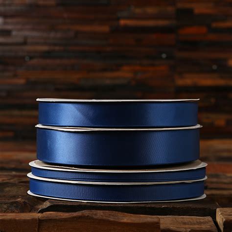 Ribbon Light Navy Double Faced Satin Or Grosgrain In Sizes And