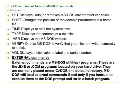 Ppt Operating Systems Continued Introduction To Ms Dos Powerpoint