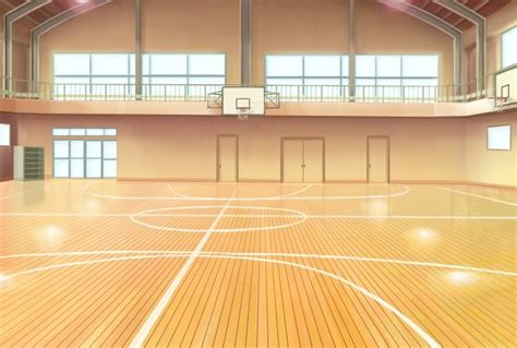 Basketball Arsitektur Latar Belakang Animasi Pemandangan Anime