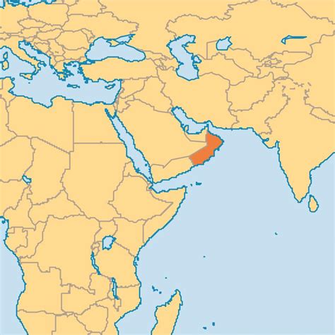 Oman In World Map Oman Karte Welt Karte West Asien Asia