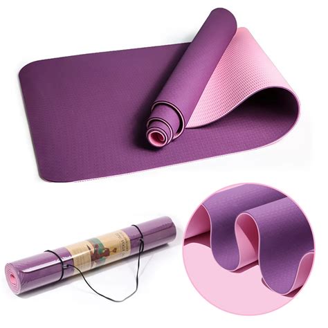 Thick Double Color Non Slip TPE Yoga Mat Quality Exercise Sport For