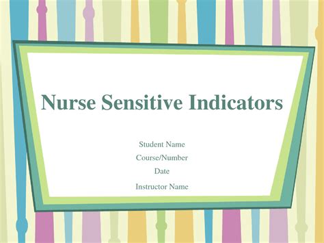 SOLUTION Nurse Sensitive Indicators Ppt Studypool