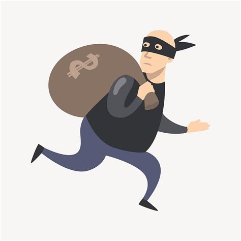 Running Thief Clipart