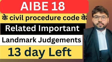 AIBE 18 क civil procedure code क Related Important Landmark