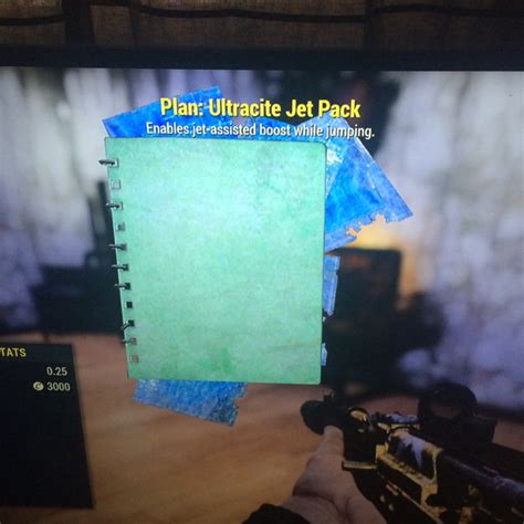 Plan Ultracite Jet Pack Plan Fallout Game Items Gameflip