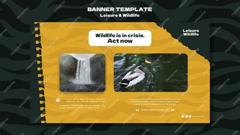 Free Psd Wildlife Preservation And Protection Horizontal Banner Template