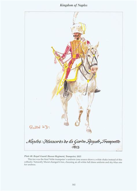 Kingdom Of Naples Plate Royal Guard Hussar Regiment Trumpeter