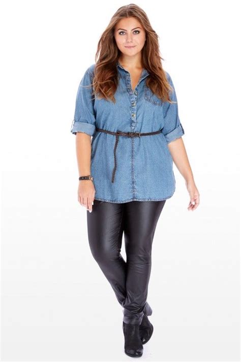 Plus Size Annex Belted Denim Tunic Fashion To Figure 3690 Denim Tunic Fashion To Figure