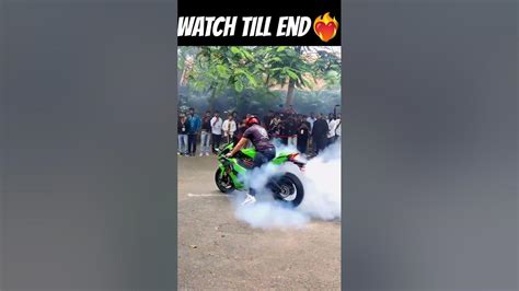 “burnout” Of Legend Kawasaki Ninja Zx10r 🤯 Shorts Viral Trending H2r H2 Zx10r Burnout